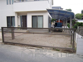 のカーゲート ワイドオーバードアS2型 電動式　2モーター仕様 施工例