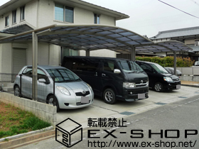 のカーポート カーブポートシグマ? ワイド 積雪〜20cm対応 施工例