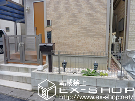 のフェンス・柵 ハイグリッドフェンスUF8型 フリーポールタイプ 施工例