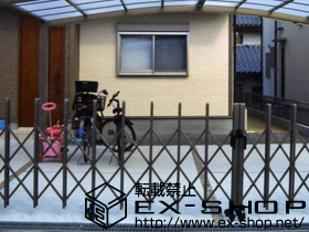 のカーゲート トリップゲート PB型 ノンレール 両開き 施工例