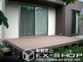 のウッドデッキ リウッドデッキ 200 単体＋リウッドステップ4型 Lタイプ（3段） 施工例