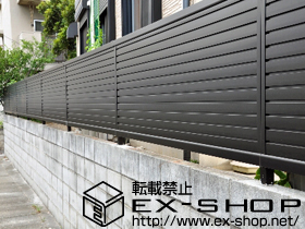 のフェンス・柵 エクスラインフェンス7型 自由柱施工 施工例