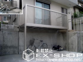 のバルコニー バルコニーBY-X型 千本格子 単体 柱建て式 施工例