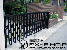 のカーゲート アルシャイン? M型 Aタイプ ノンレール  片開き 施工例