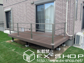 のウッドデッキ リコステージII＋モダンデッキフェンス 施工例