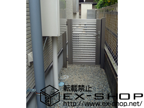 の門扉 プリレオ R3型 片開き　柱使用　 施工例