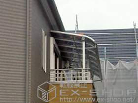 のバルコニー・ベランダ屋根 プレシオステラス R型 屋根タイプ 連棟 積雪〜20?対応 施工例