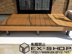 のウッドデッキ リコステージII+ステップ1段×1 施工例