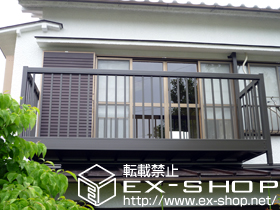のバルコニー アクトステージA型 細格子 単体　屋根置き式 施工例