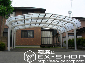 のカーポート テールポートシグマIII 1500 ワイド　積雪〜50cm対応＋屋根材ホルダー×2 施工例