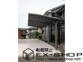 のカーポート カーブポートシグマ? 縦連棟 積雪〜20cm対応＋着脱式サポート＜4本＞ 施工例