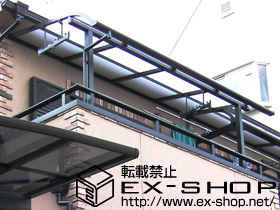 のバルコニー・ベランダ屋根 ライザーテラスII Ｒ型 単体 屋根タイプ 積雪〜20cm対応 施工例