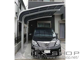 のカーポート テールポートシグマIII　積雪〜20cm対応＋収納式物干し ロングタイプ 2本入 施工例