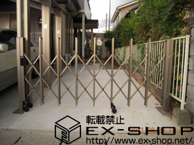 のカーゲート トリップゲート PA型 ノンレール 片開き 施工例