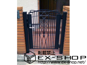 の門扉 キャスティナA型 片開き 75角門柱使用 施工例