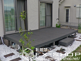 のウッドデッキ リウッドデッキ 200 単体＋独立式リウッドステップ 施工例