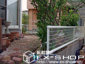 のフェンス・柵 レスティナメッシュフェンス2型 自由柱タイプ 施工例