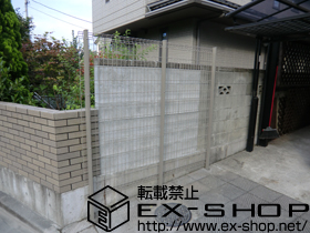 のフェンス・柵 ハイグリッドフェンスN8型 フリーポールタイプ 施工例