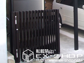 のフェンス・柵 アルシャインII M型 Aタイプ ノンレール　両開き親子仕様 施工例