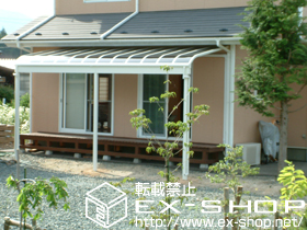 のテラス屋根 ヴェクター R型 テラスタイプ 連棟 積雪〜100cm対応 施工例