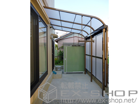 のテラス屋根 ライザーテラスII R型 テラスタイプ 単体 積雪〜20cm対応 施工例