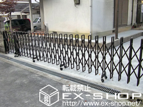 のカーゲート レイオス4型 ノンレール 親子開き 施工例