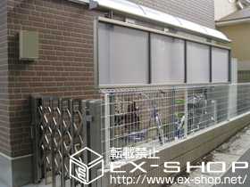 のテラス屋根 ライザーテラスII R型 テラスタイプ 単体 積雪〜20cm対応＋前面スクリーン 1段仕様 施工例