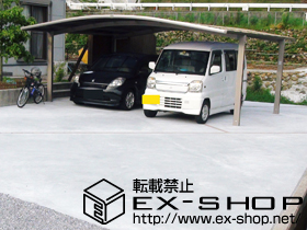 のカーポート カーブポートシグマIIIワイド 積雪〜20cm対応 施工例