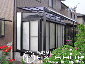 のテラス屋根 ライザーテラスII R型 テラスタイプ 単体　積雪〜20cm対応 施工例