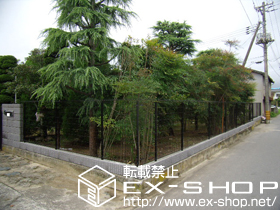 のフェンス・柵 イーネットフェンス1F型 自由柱タイプ 施工例