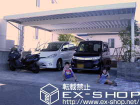 のカーポート レオンポートneo 2台用 積雪〜50cm対応 施工例