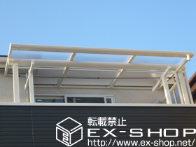 のバルコニー・ベランダ屋根 ヴェクターテラス F型 屋根タイプ 積雪〜20cm対応＋側面パネル 施工例