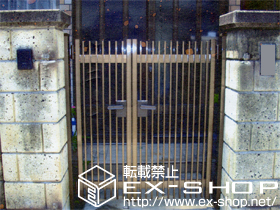 の門扉 ハイ千峰 親子開き 柱使用 施工例