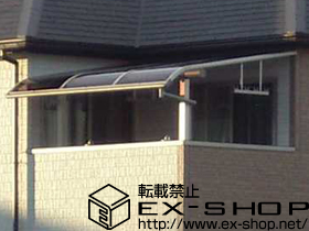 のバルコニー・ベランダ屋根 ヴェクターテラス R型 屋根タイプ 積雪〜20cm対応＋吊り下げ物干し 施工例