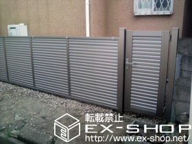 の門扉 プリレオ R5型 片開き 柱使用 施工例