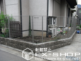 のフェンス・柵 イーネットフェンス1F型 自由柱タイプ 施工例