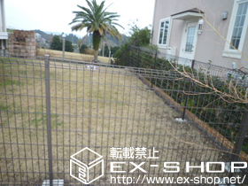のフェンス・柵 ハイグリッドフェンスN8型 【特注】傾斜地用 施工例