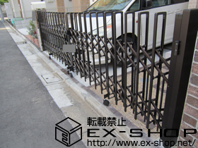 のカーゲート トリップゲート ペットガード型 ノンレール 両開き 施工例