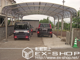 のカーポート テールポートシグマIII ワイド 縦連棟 積雪〜30?対応 施工例