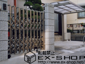 のカーゲート トリップゲート ペットガード型 ノンレール 片開き 施工例