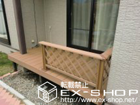 のウッドデッキ リコステージII＋ リコステージII デッキフェンス 施工例