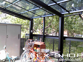 のカーポート カーブポートシグマIII 積雪〜20cm対応＋サイドパネル1段　H800　（\124,200） 施工例