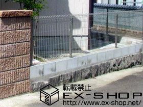 のフェンス・柵 イーネットフェンス1F型 自由柱タイプ 施工例