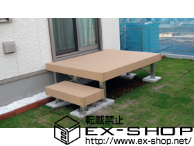 のウッドデッキ リウッドデッキ200 単体＋独立式リウッドステップ 施工例