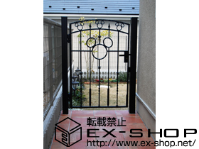 の門扉 ディズニー門扉ミッキーA型 片開き 施工例