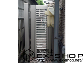 の門扉 プリレオ R1型 片開き 柱仕様 施工例