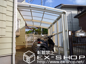 のサイクルポート・駐輪場 カーブパークシグマIII パネル1面囲い 積雪〜20cm対応 施工例