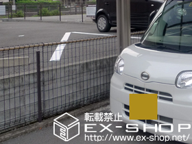 のフェンス・柵 メッシュフェンス G10-R 自由柱方式 施工例