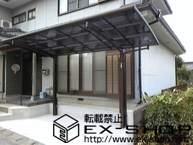 のカーポート プレシオスポート 積雪〜20cm対応着脱式補助柱＜2本＞ 施工例