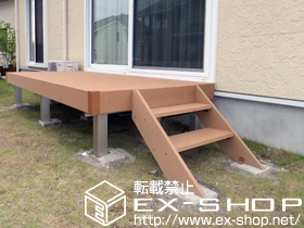 のウッドデッキ リウッドデッキ 200 単体＋リウッドステップ2段 施工例